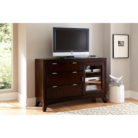 TV Chest with 1 Door and 3 Drawers